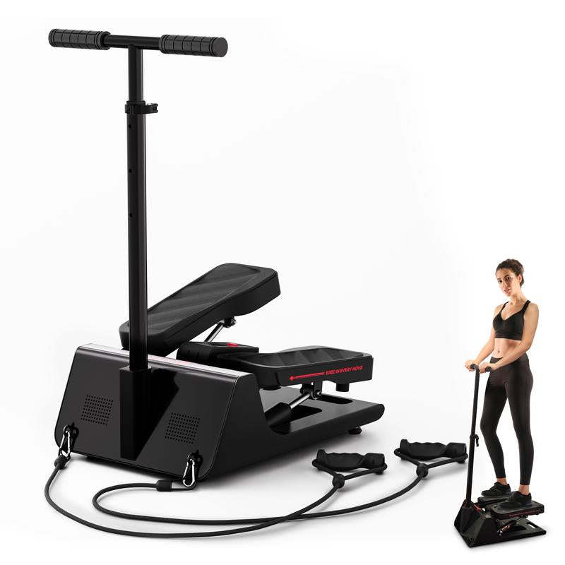 Hxd-Ergo-Stepper for Exercise-Mini Stepper with 300LBS Load Capacity at Home and Office Use Gym Full Body Workout for Tighten Belly Lose Weight Ifirming Legs Slimmer Arms Lift Buttocks