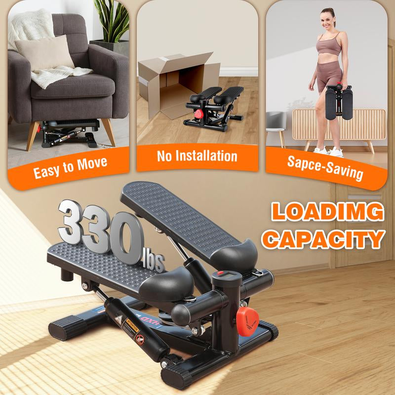 Hxd-Ergo-Stepper for Exercise-Mini Stepper with 300LBS Load Capacity at Home and Office Use Gym Full Body Workout for Tighten Belly Lose Weight Ifirming Legs Slimmer Arms Lift Buttocks