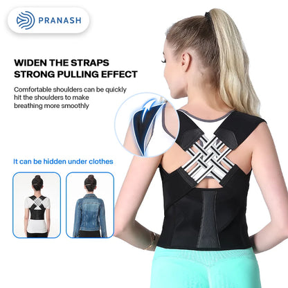 Dropshipping Stock Adjustable Back Posture Corrector Belt Women Men Prevent Slouching Relieve Pain Posture Corrector