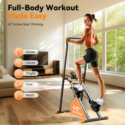 Niceday Vertical Climber for Home Use,300Lbs Weight Capacity,Stair Stepper for Full Body Cardio Workout with Adjustable Height & LCD Display for Home Office and Gym Simple Assembly