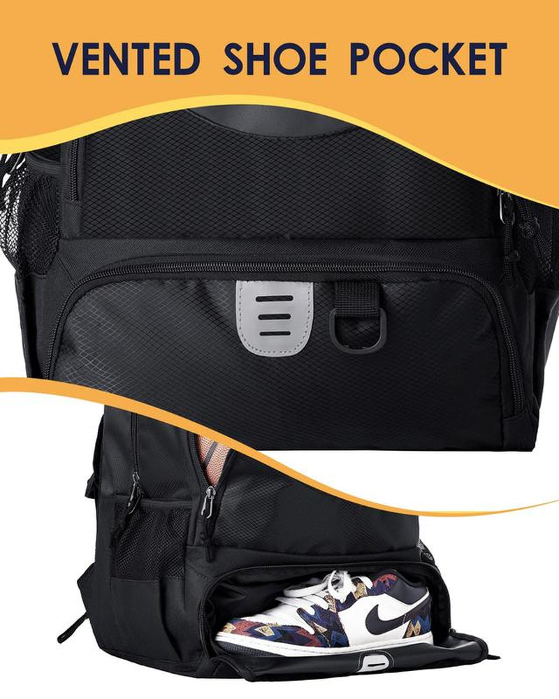 Basketball Bag Backpack for Men Women with Ball & Shoes Compartment 30L Capacity Lightweight Breathable Boys Girls Soccer Ball Bag Backpack Fit Volleyball Football Sports Travel School Gym