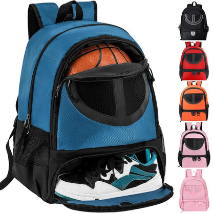 Basketball Bag Backpack for Men Women with Ball & Shoes Compartment 30L Capacity Lightweight Breathable Boys Girls Soccer Ball Bag Backpack Fit Volleyball Football Sports Travel School Gym