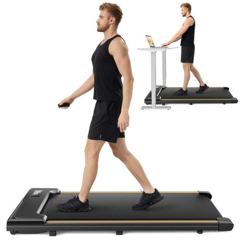 CURSOR FITNESS under Desk Walkingpad, Treadmill, 265 LBS Capacity for Home and Office Workout, 2.5 HP Ultra Quiet Brushless Motor,