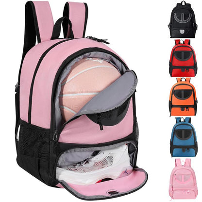 Basketball Bag Backpack for Men Women with Ball & Shoes Compartment 30L Capacity Lightweight Breathable Boys Girls Soccer Ball Bag Backpack Fit Volleyball Football Sports Travel School Gym